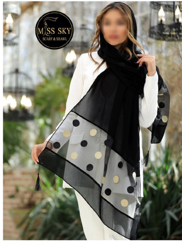 شال نخی مجلسی مشکی