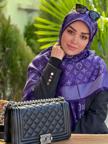روسری کشمیر لمه طرح الوی اورجینال